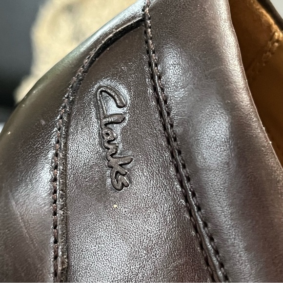 Clark’s Extreme Comfort Collection Brown Leather Loafers Shoes size 10.5 - Picture 5 of 10